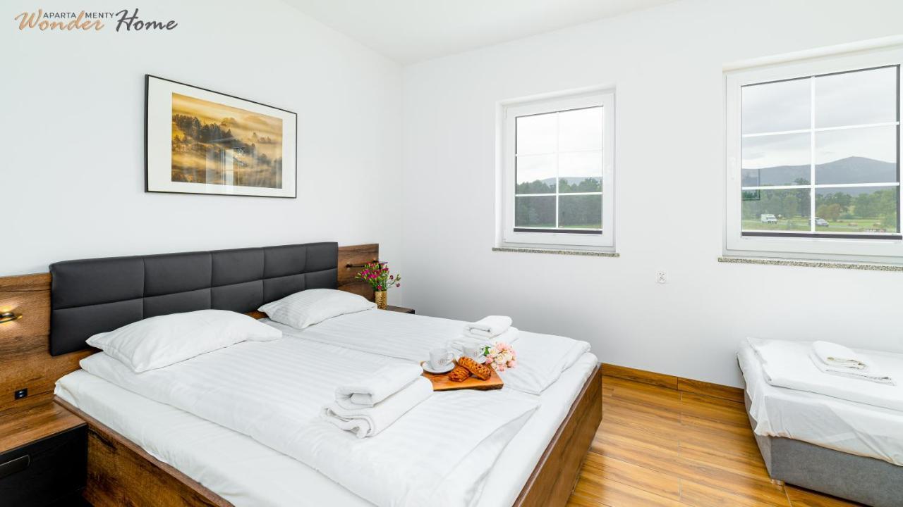Wonder Home - Apartamenty Halo Karkonosze Z Ogrodem, Sezonowym Basenem, Placem Zabaw I Widokiem Na Sniezke - Zlokalizowane Blisko Karpacza ミスワコビツェ エクステリア 写真